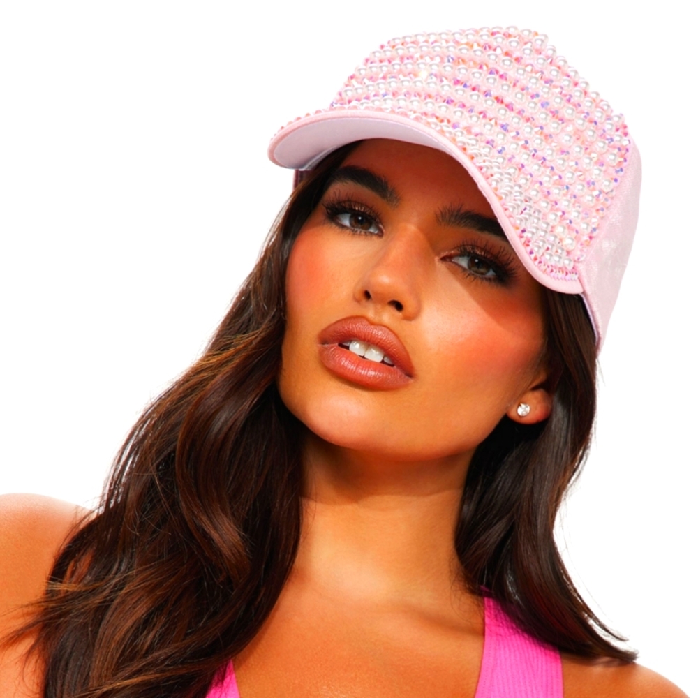Baseball cap w/a fancy rhinestone touch!!
